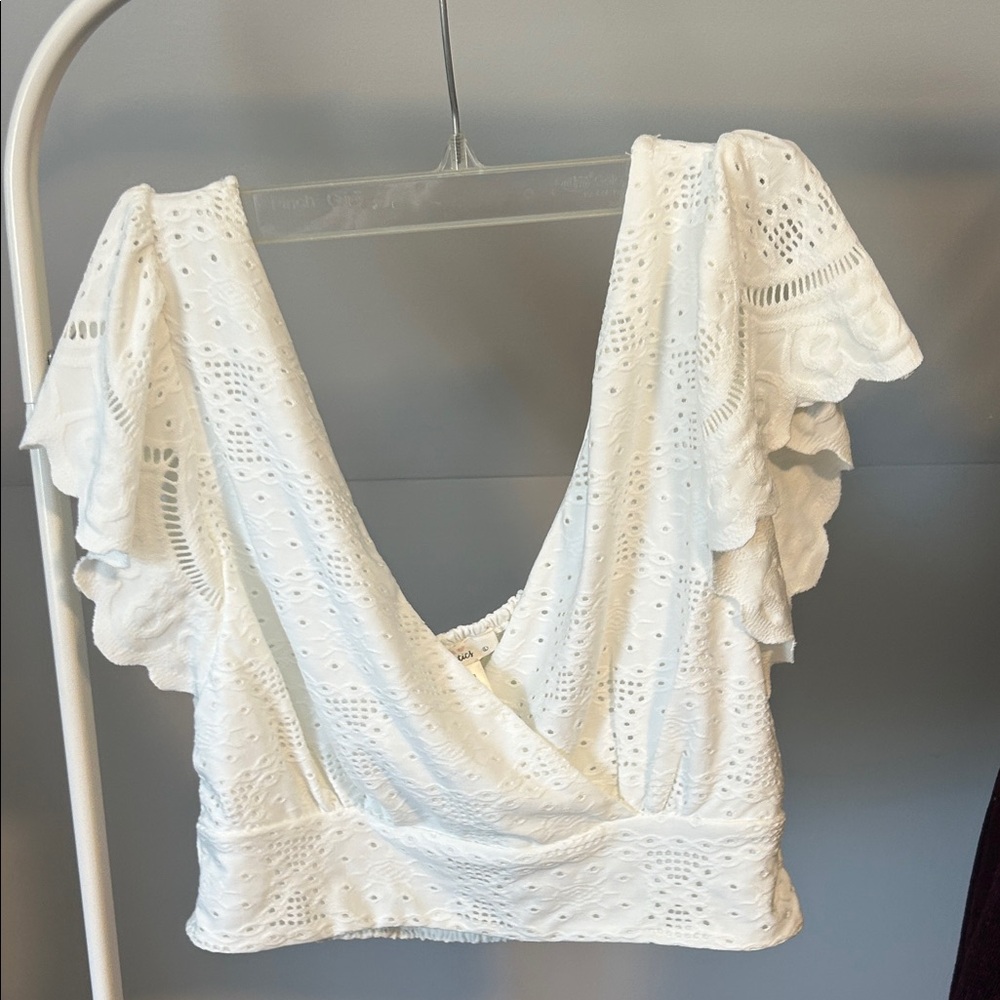 White Eyelet Women's Top